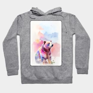 Bear Watercolor Portrait 2 Hoodie